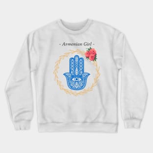 Armenian Girl Hamsa Crewneck Sweatshirt